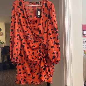 Fashionnova Animal Print MIDI Dress